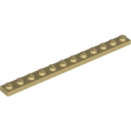 Lego destička 1x12, béžová (6156462)